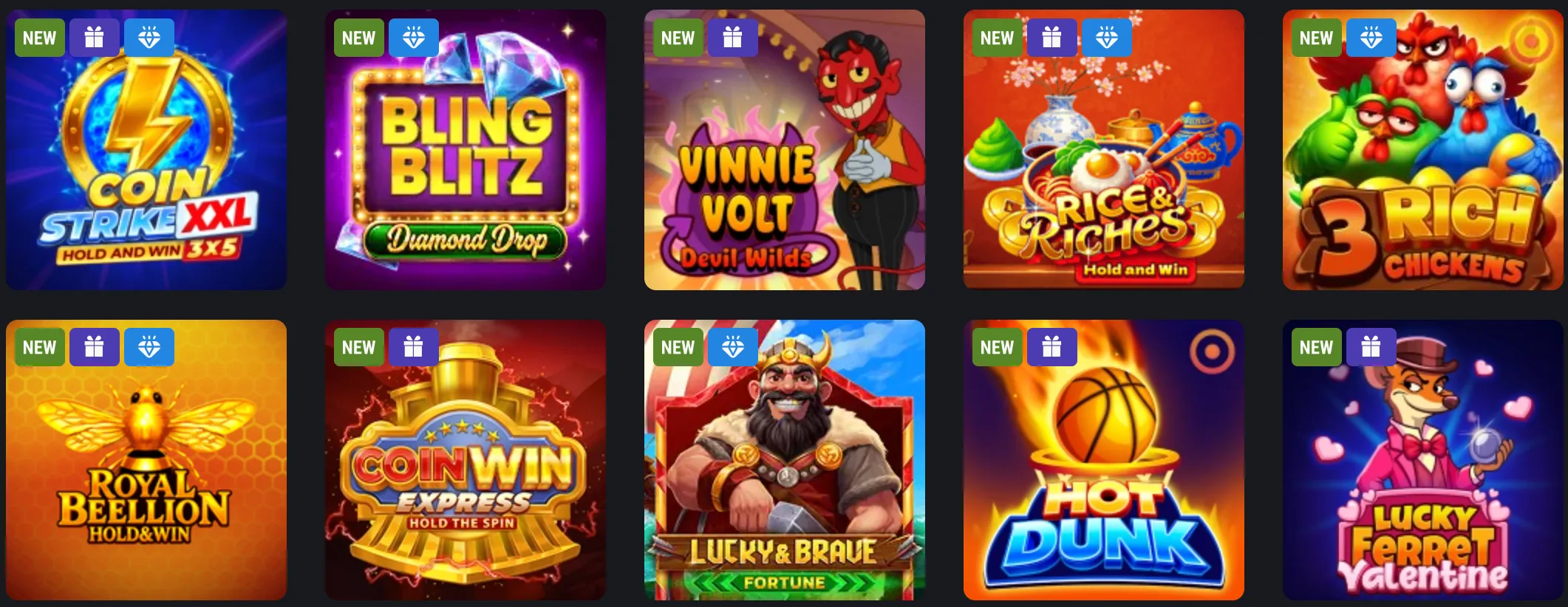 Games at King Billy Casino
